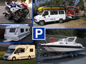 Parcheggio e Assistenza di : camper, roulotte, carrelli barche, moto