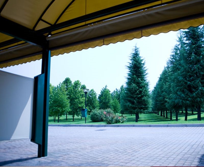 Dal box si vede il parco con i cedri